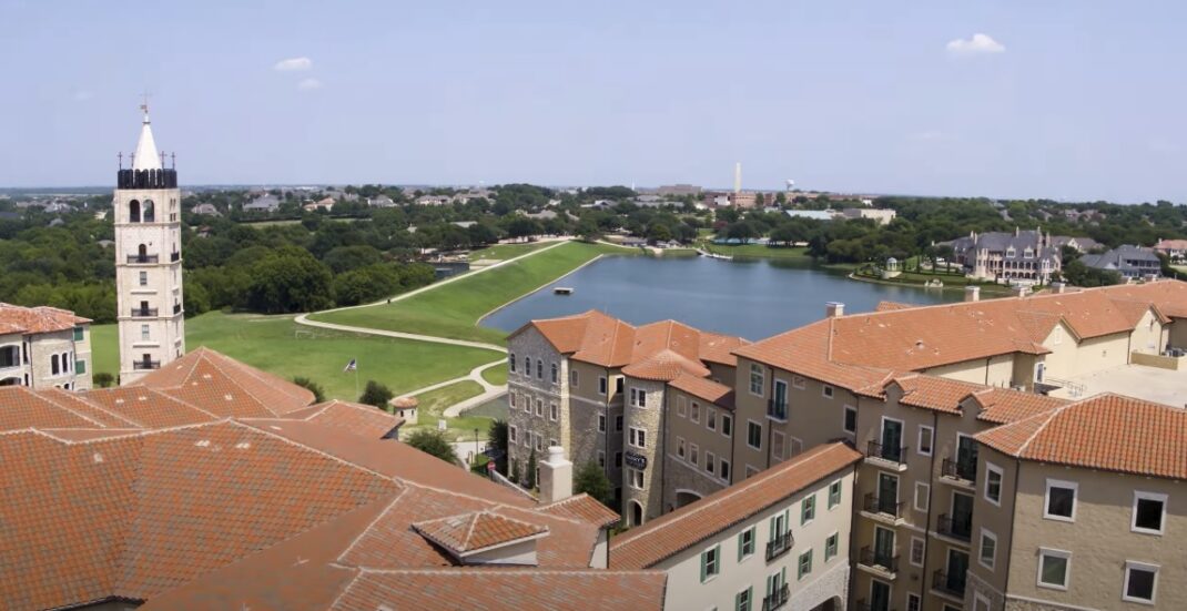 Bird's-eye view of a location in McKinney, Texas